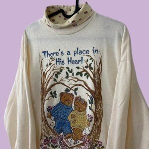 vintage grandma teddy bear graphic sweatshirt